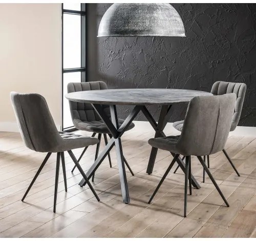 Jedálenský stôl 56-81  Ø120cm Concrete look-Komfort-nábytok