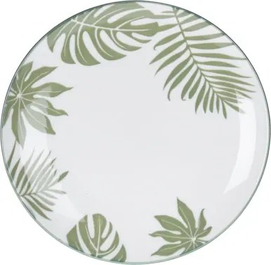 Dezertný tanier 19 cm, motív tropické listy%