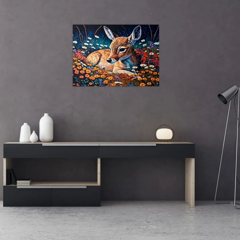 Obraz - Maľované srne (70x50 cm)
