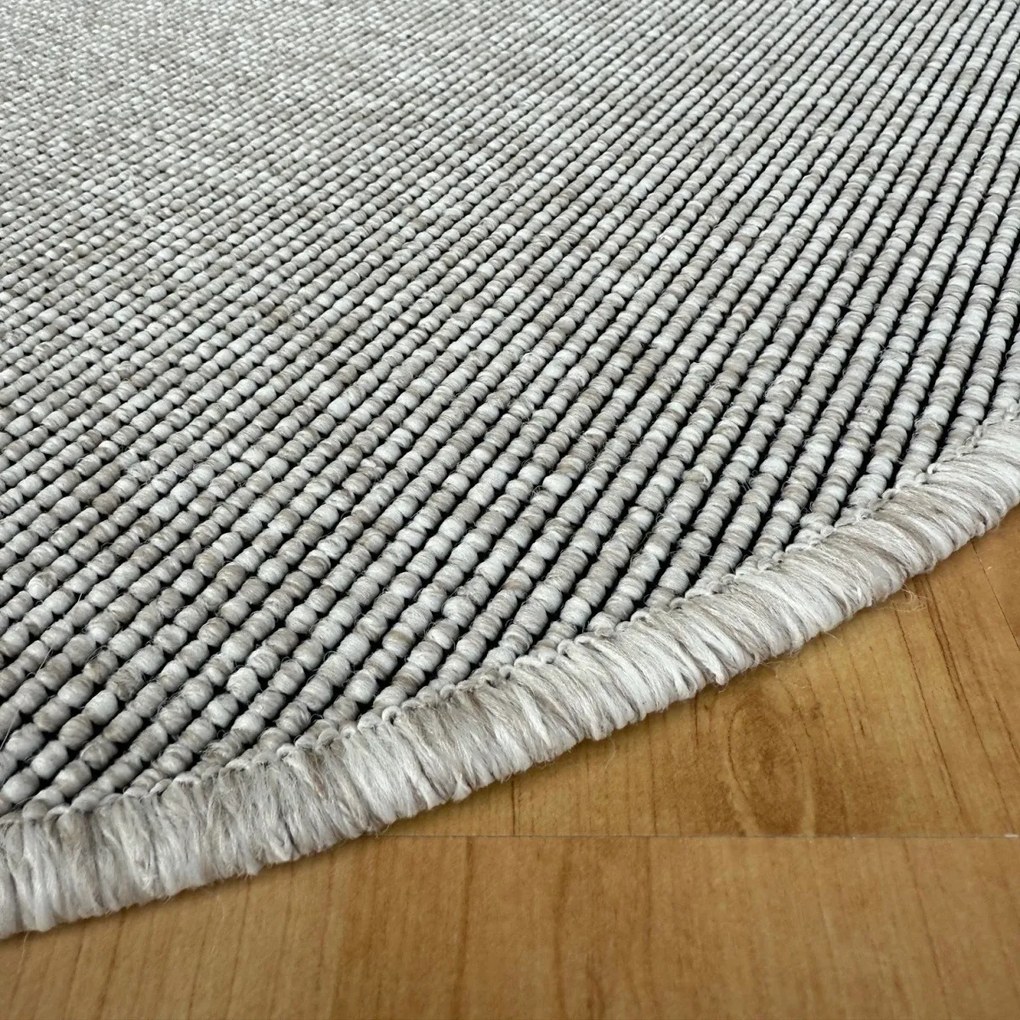 Vopi, Kusový koberec Nature NEW béžová kruh, 200x200 (priemer) kruh, béžová, kuchyňa