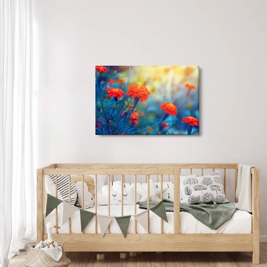 Obraz - Oranžové kvety (90x60 cm)