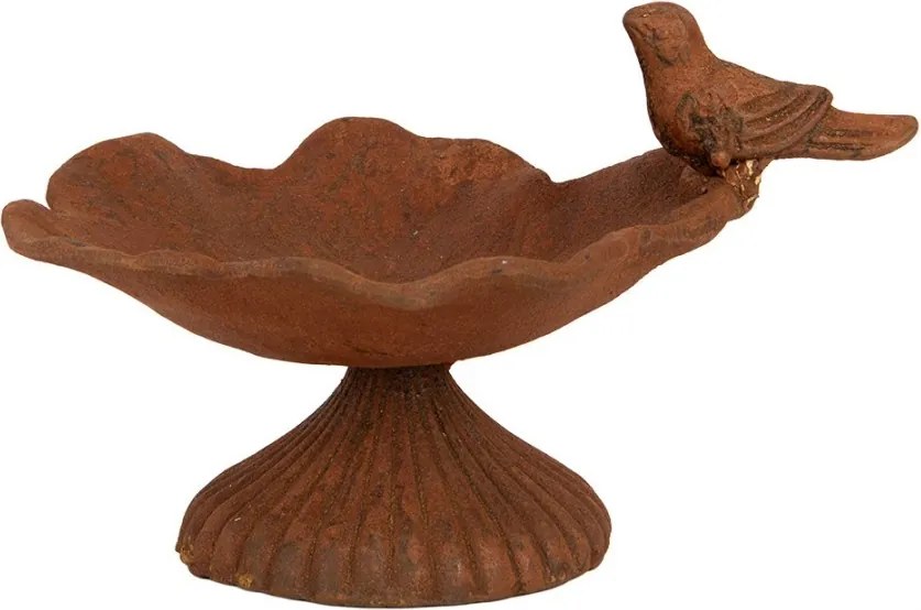 Rustikálne hrdzavé krmítko pre vtáčiky - 19*10*9 cm