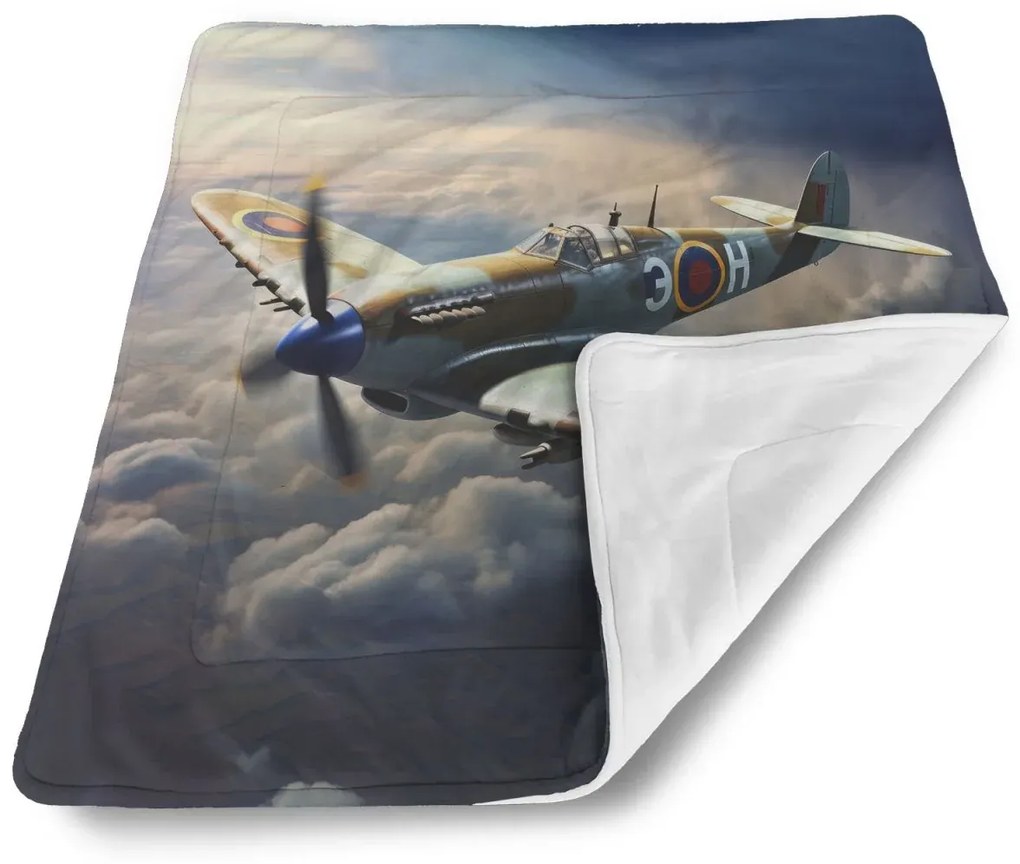 Sablio Deka pre bábätko Stíhačka Spitfire - 90x120 cm