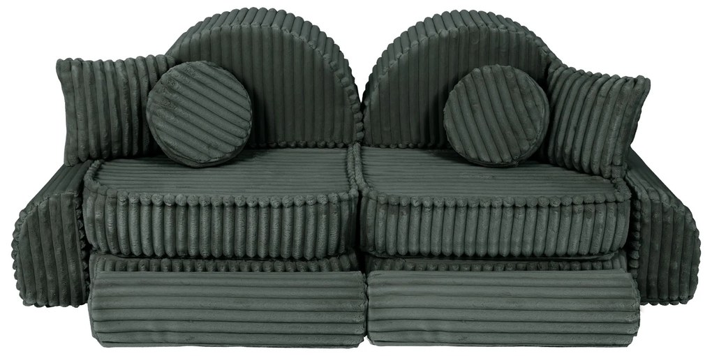MeowBaby® Churros detská pohovka Max, Pine Forest Green