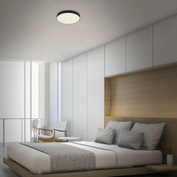 Briloner 7074-415 - LED Stropné svietidlo STAR SKY LED/21W/230V pr. 28 cm čierna