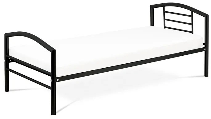Autronic BONTEC Jednolôžková posteľ 94x207cm, kov, čierna, BED-1900 BK Farba: Biela