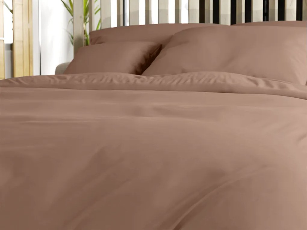 Bavlnené obliečky LUX hnedé hotelové vrecko Rozmer obliečky: 70 x 90 cm | 140 x 200 cm