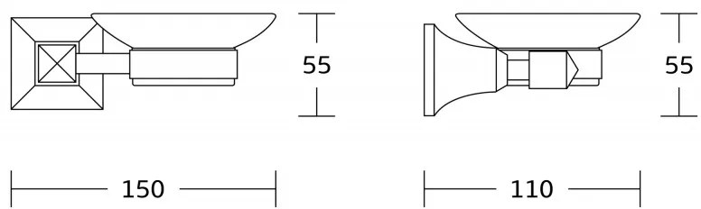 Mexen príslušenstvo, Dalia držiak na mydlo, chrómová, 7017339-00