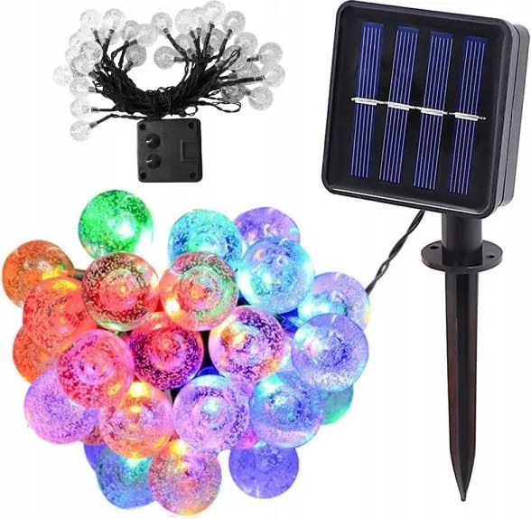 Záhradná 40 LED girlanda 7m farebná