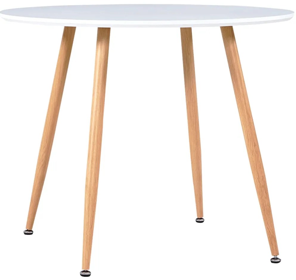 vidaXL 5-dielna jedálenská súprava, plast, sivá