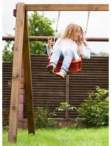 Detská záhradná hojdačka na lanách ružová