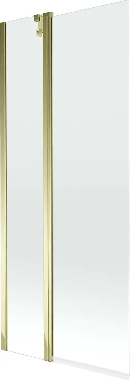 Mexen Flip vaňová zástena jednokrídlová 80 x 150 cm, Priehľadné, Zlatá - 894-080-101-50-00