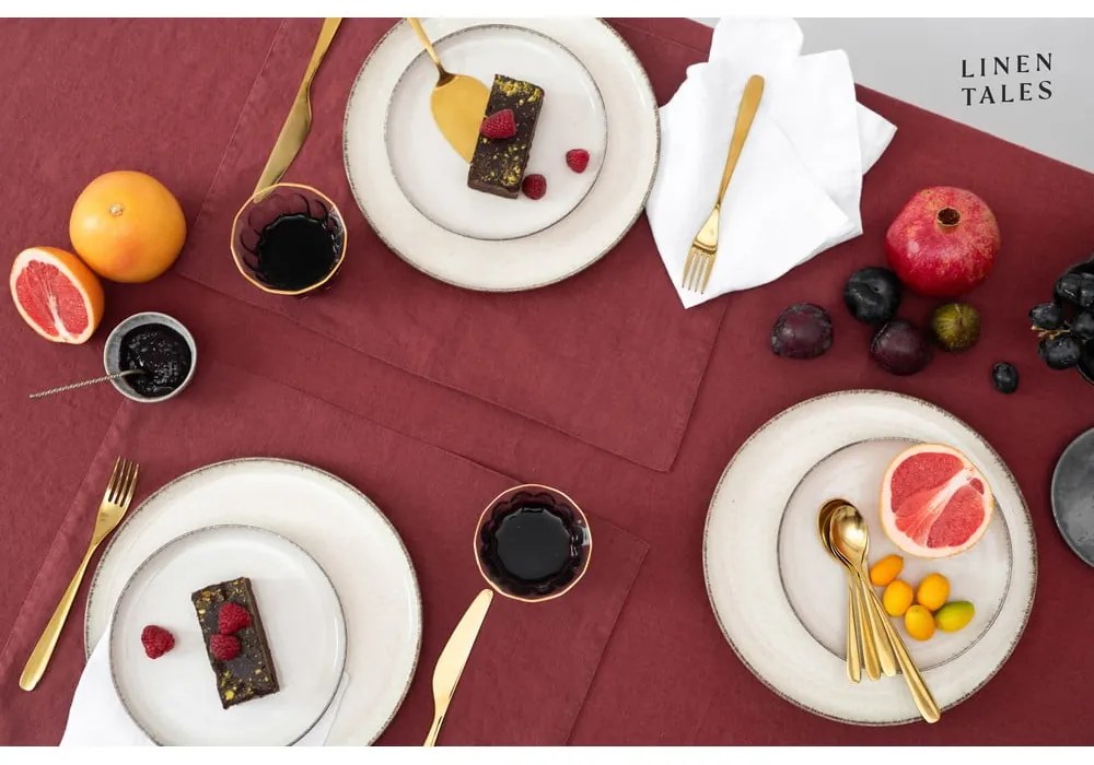 Ľanové prestieranie 35x45 cm Marsala – Linen Tales