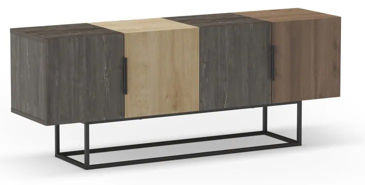 TV stolík v dekore duba v hnedo-prírodnej farbe 140x55 cm Titan – Marckeric