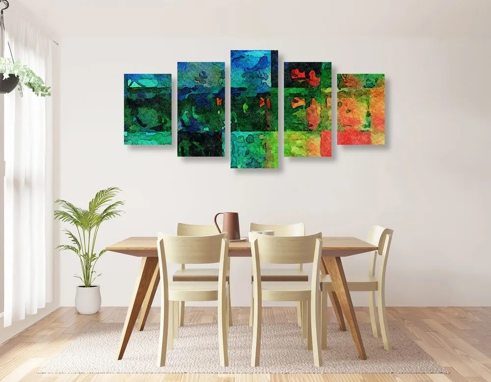 5-dielny obraz moderné výtvarné umenie Varianta: 100x50