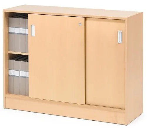 Skriňa s posuvnými dverami FLEXUS, 925x1200x415 mm, buk