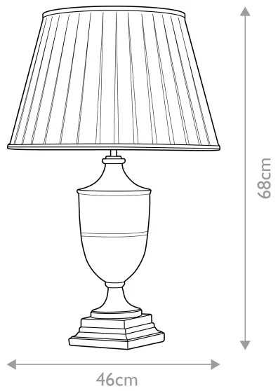 Elstead DL-NARBONNE-TL - Stolná lampa NARBONNE 1xE27/60W/230V