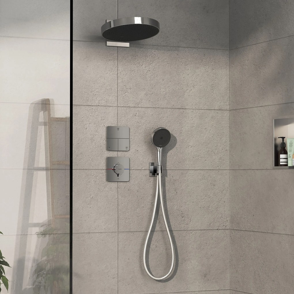 Hansgrohe ShowerSelect Comfort Q, termostat pod omietku pre 1 spotrebič a ďalší výtok, chrómová, HAN-15589000