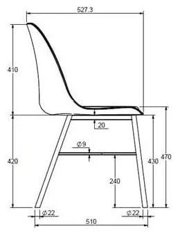 Žltá jedálenská stolička Unique Furniture Whistler
