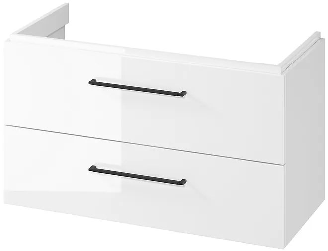 Cersanit Larga, závesná umývadlová skrinka 100cm, biela lesklá, S932-076