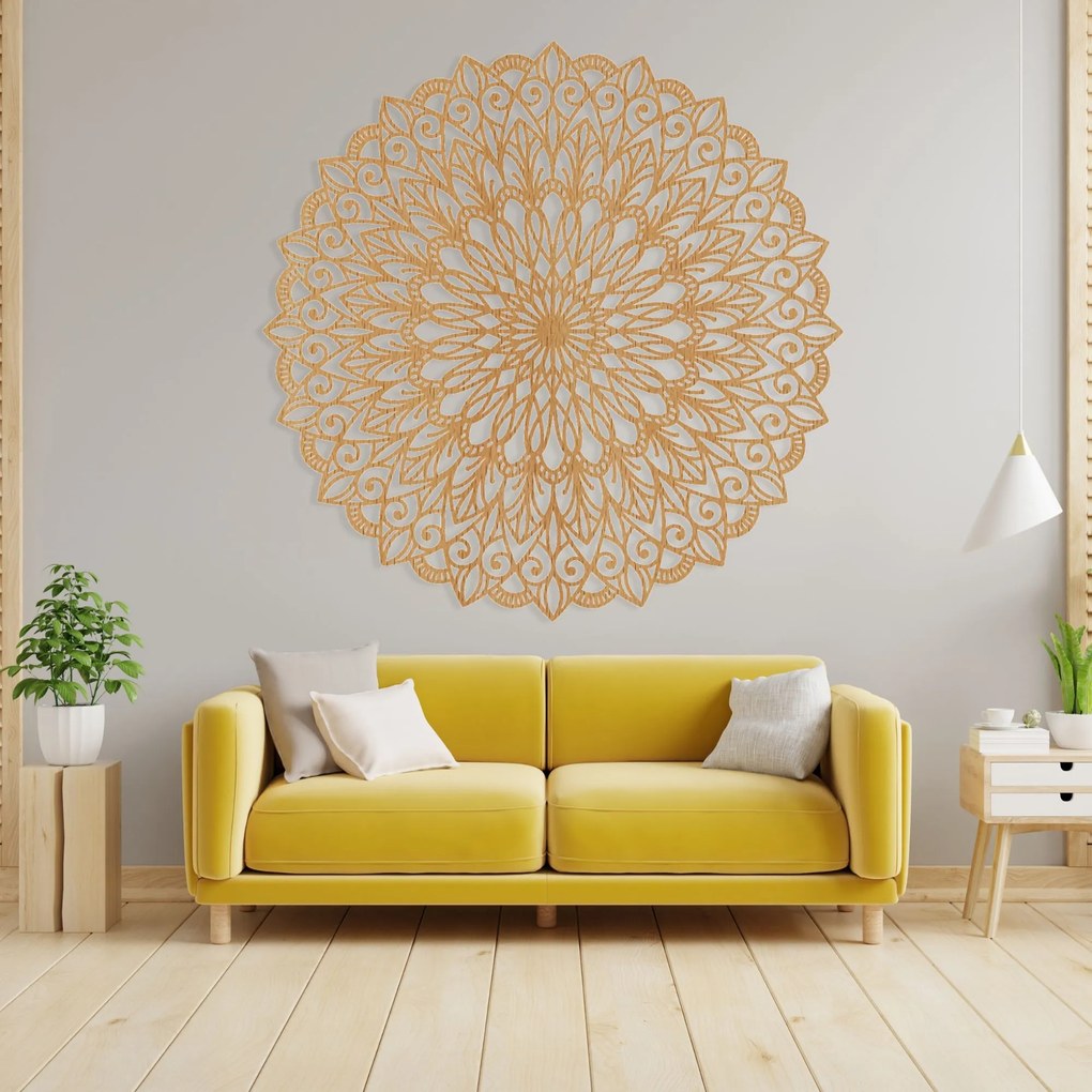 SENTOP | Drevená 3D mandala na stenu | Luxusný vyrezávaný obraz do obývačky | SENTOP HDF0251-akcia20