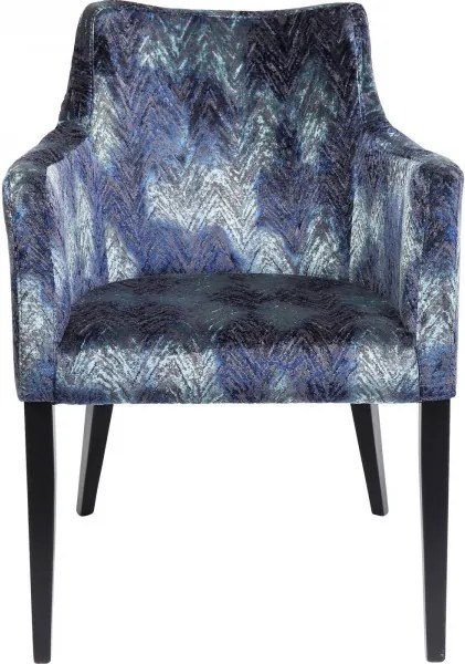 Stolička s područkami  Mode Fancy modrá 87 × 60 × 70 cm KARE DESIGN