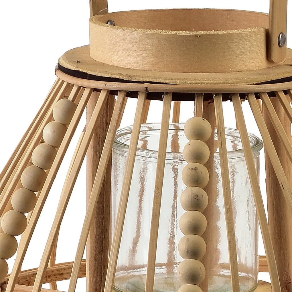 Proutěná lucerna LUCIE Natural 30x28 cm hnědá