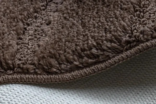 Kúpeľňový koberček SUPREME WAVES vlny, hnedý