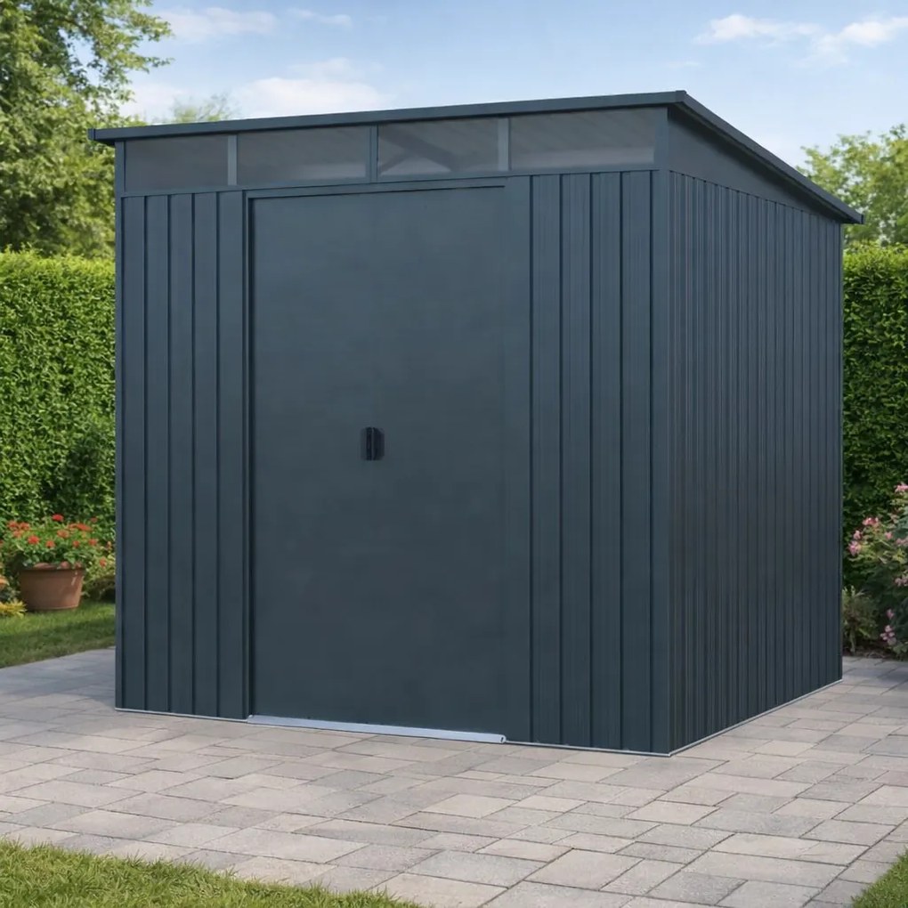 Záhradný domček BestBerg ZD-808G / 5,6 m² / 236 × 238 × 203 cm / sivá