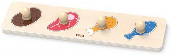 Prvé puzzle s rúčkami Viga 44533 jedlo