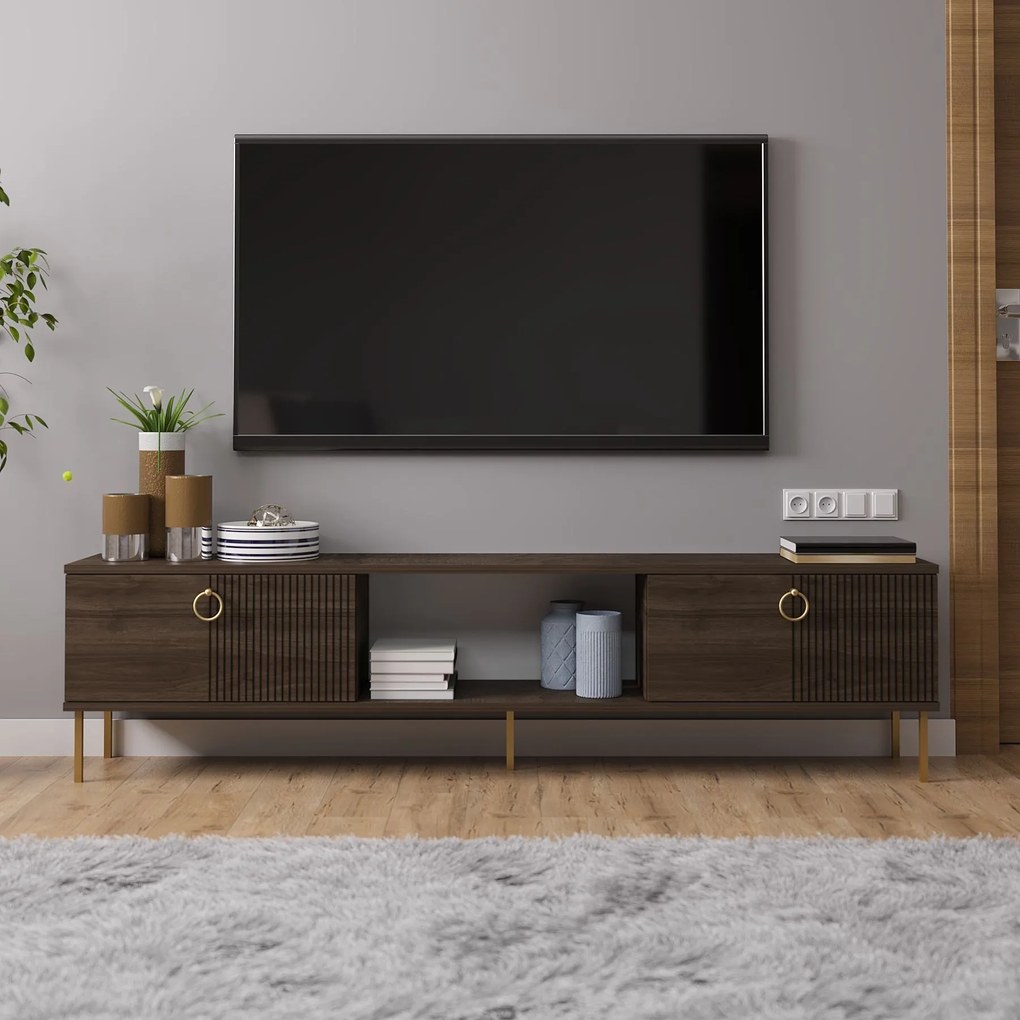 TV stolík/skrinka Payette (orech). Akcia -18%. Vlastná spoľahlivá doprava až k Vám domov. 1127713