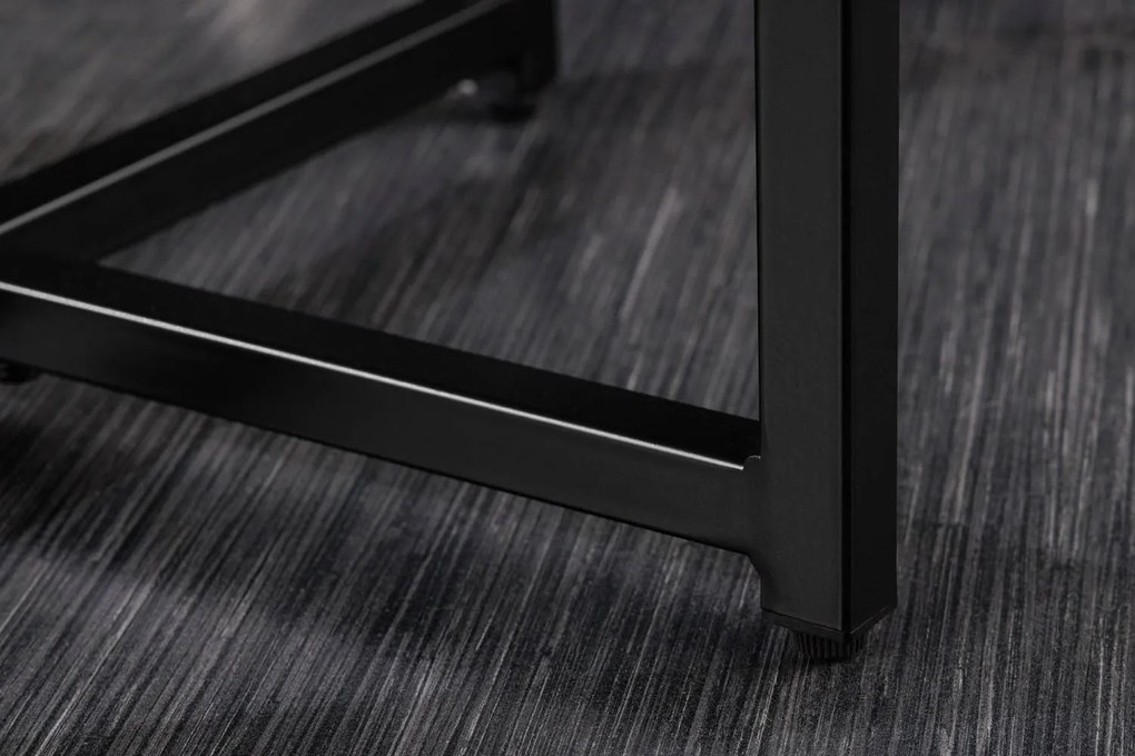 Dizajnový odkladací stolík Latrisha 50 cm biely - vzor mramor