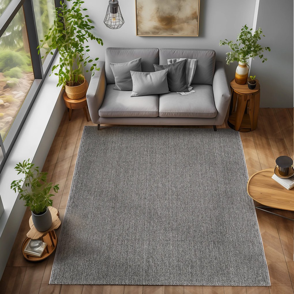 Ayyildiz, Koberec behúň Loom 4300 Grey, 80x250, šedá, obývacia izba