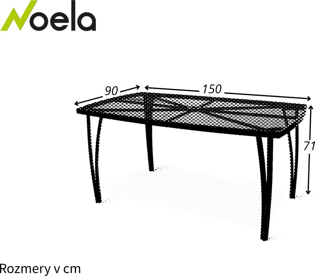 Kovový zahradní stůl ZWMT-24