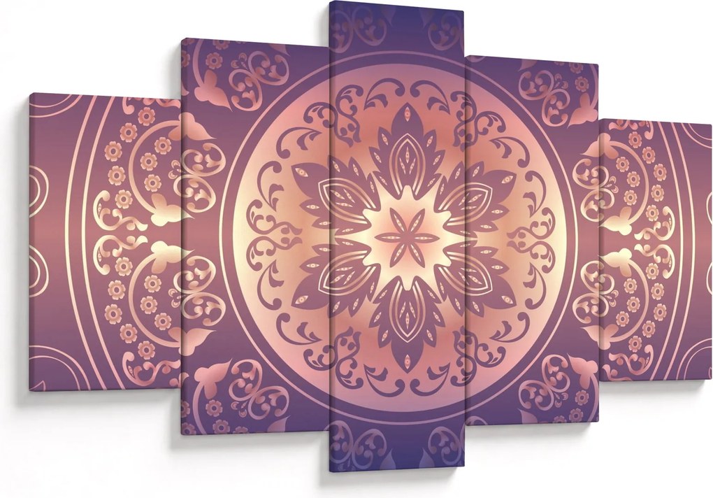 Obraz - Mandala na fialovom gradiente (150x105 cm)