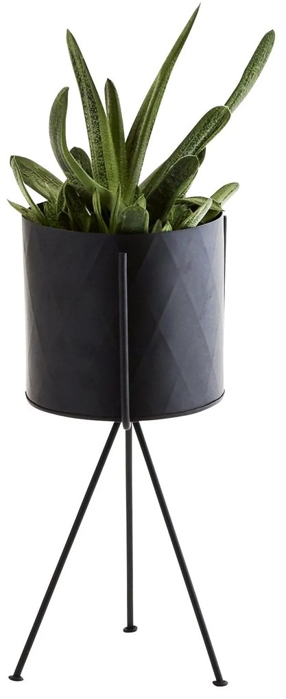 MADAM STOLTZ Stojan na kvetináč Black 34 cm