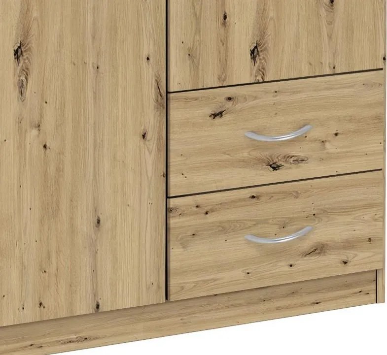 Šatníková skriňa Case, 91 cm, dub artisan
