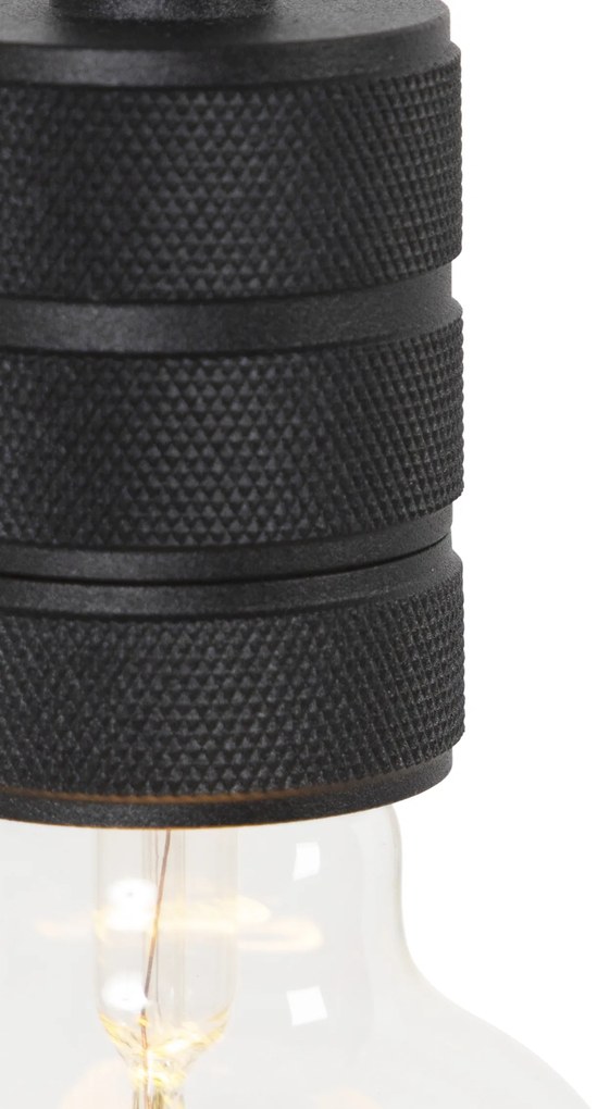 Dizajnové závesné svietidlo čierne so zástrčkou - Cavalux