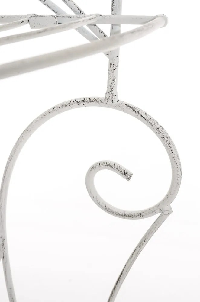 Kovová polica regál Irm - Biela antik