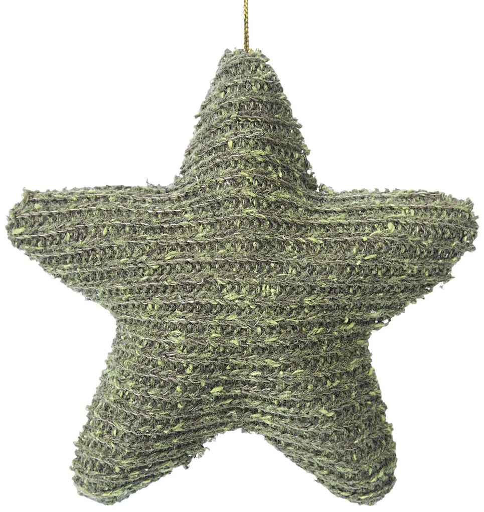 VIANOČNÁ DEKORÁCIA IRIN SADA 6KS 10X3X10 CM ZELENÁ