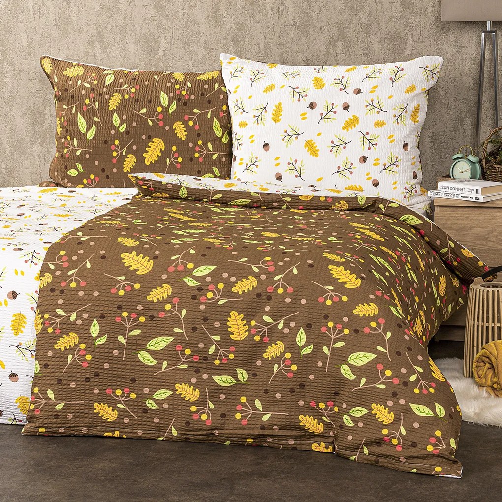 4Home Krepové obliečky Jeseň, 160 x 200 cm, 70 x 80 cm