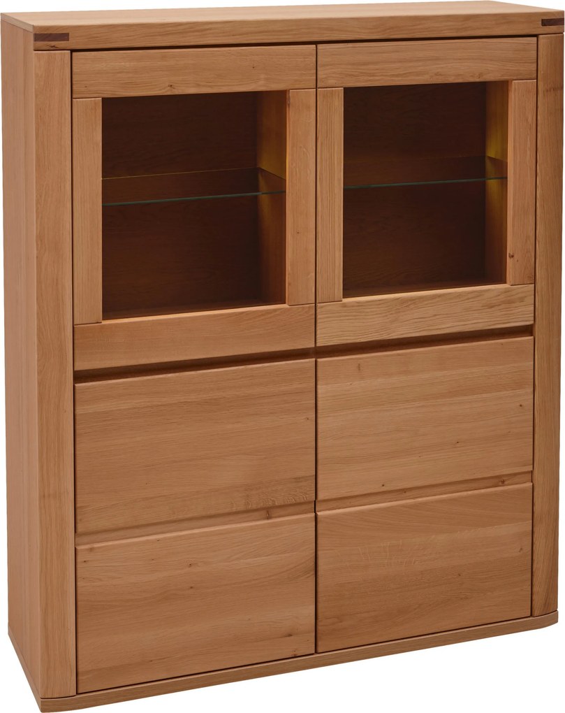 XXXLutz VYSOKÁ KOMODA, jadrový buk, jadrový buk, 118,4/139,6/37,7 cm Voleo - Komody - 002412010837