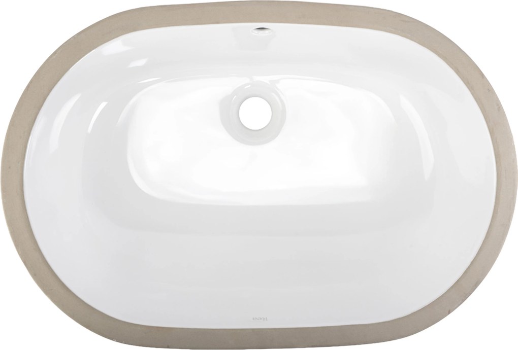 Rea Vena, oválne umývadlo pod dosku, 63,5 × 42,7 cm, biela lesklá, REA-U3589