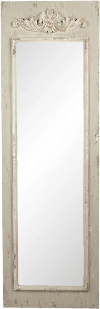 Vintage zrkadlo s erbom a patinou LOUVEL - 56 * 6 * 176 cm