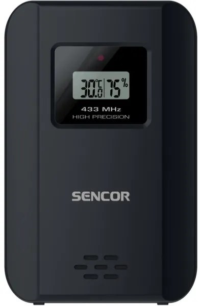 Sencor - Meteostanica s farebným LCD displejom a budíkom 3xAAA + 2x AA čierna