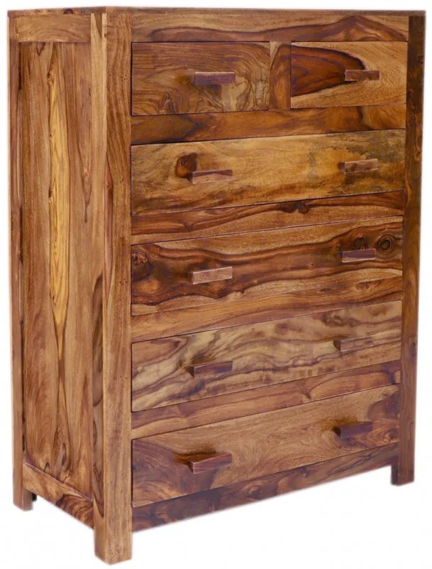 Komoda Kali 90x120x45 indický masív palisander Svetlomedová