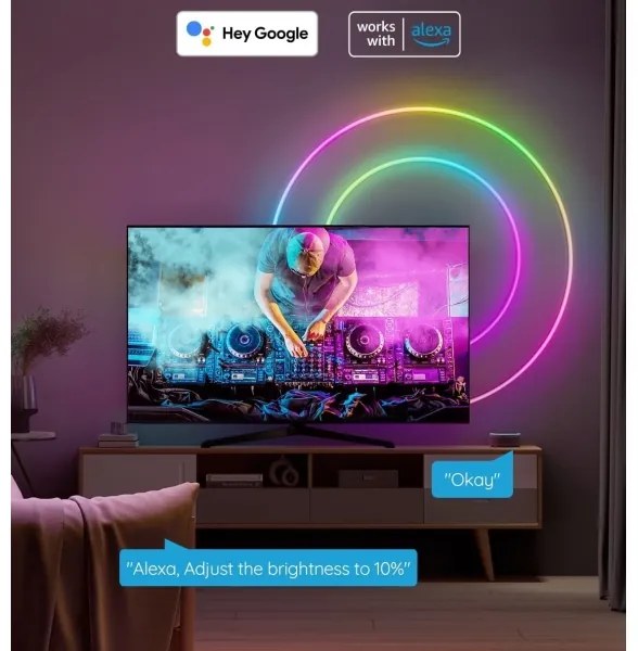 Govee - Neon SMART ohybný LED pásik RGBIC 2m Wi-Fi IP67