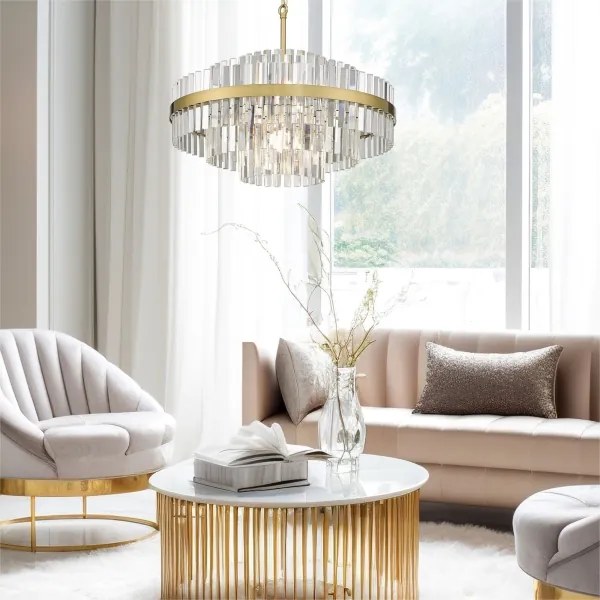 Zuma Line P0567-12A-2GAC - Luster na reťazi CONSTANTINOPLE 12xG9/28W/230V zlatá