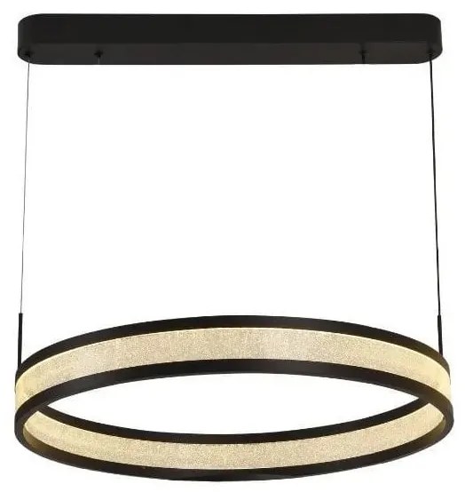 LED Stmievateľný luster na lanku LED/45W/230V čierna + diaľkové ovládanie