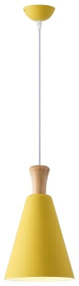 Luster na lanku 1xE27/15W/230V žltá pr. 20 cm